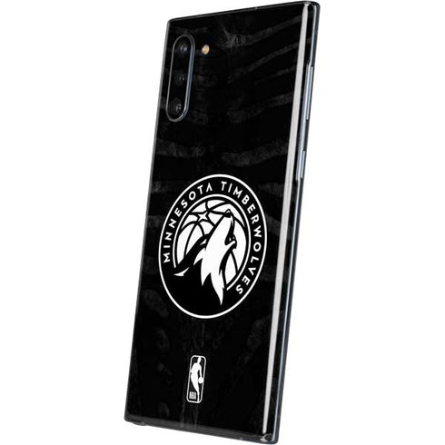 NBA Minnesota Timberwolves Black Animal Print Galaxy Note 10 Skin